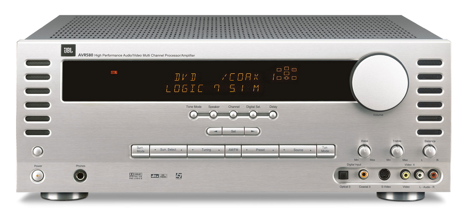 AVR 580 - Black - 7.1-Channel High-Performance Audio/Video Processor/Amplifier - Hero